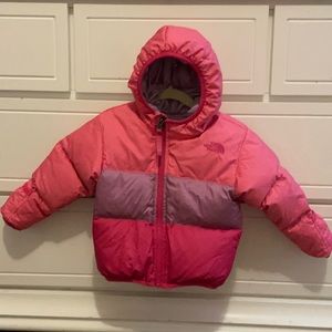 The North Face Reversible Pink & Purple Down Puffer Jacket 18-24 month